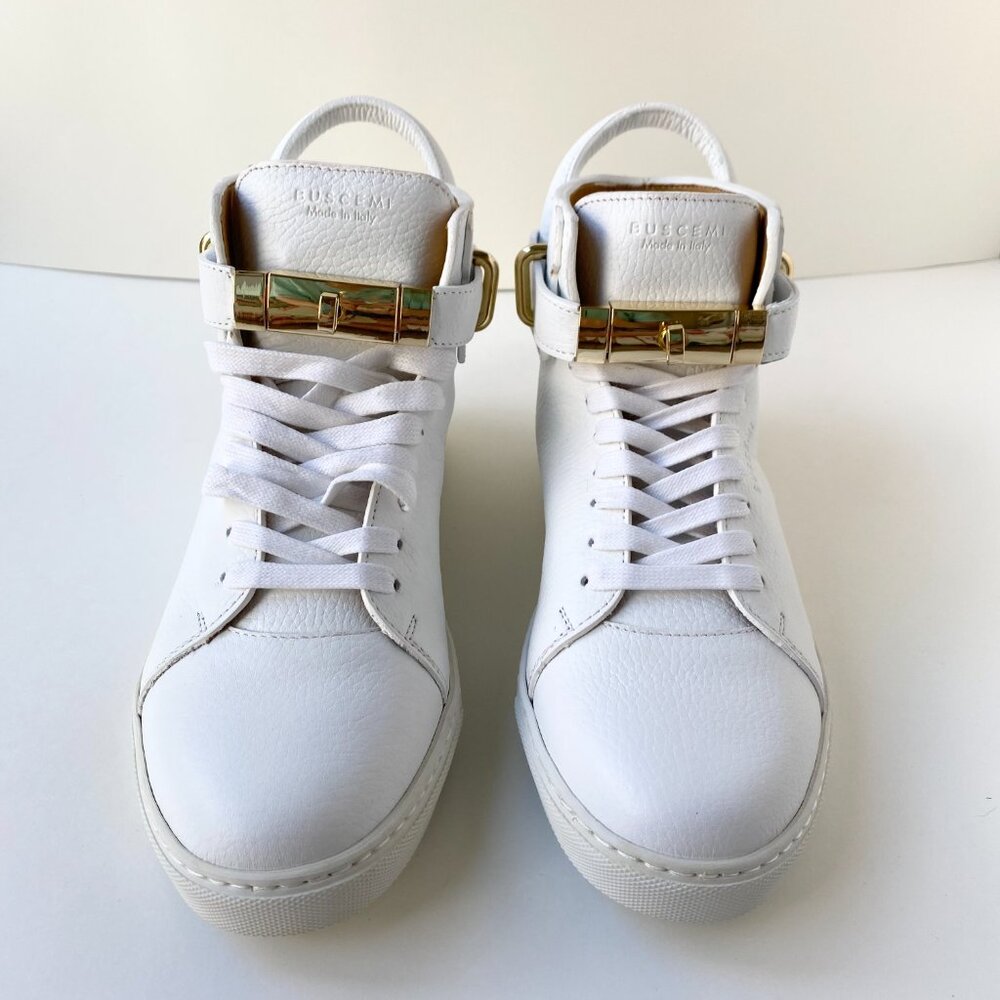 Buscemi 100MM Flat White Shoes European Size 40 US Women's Size 10
